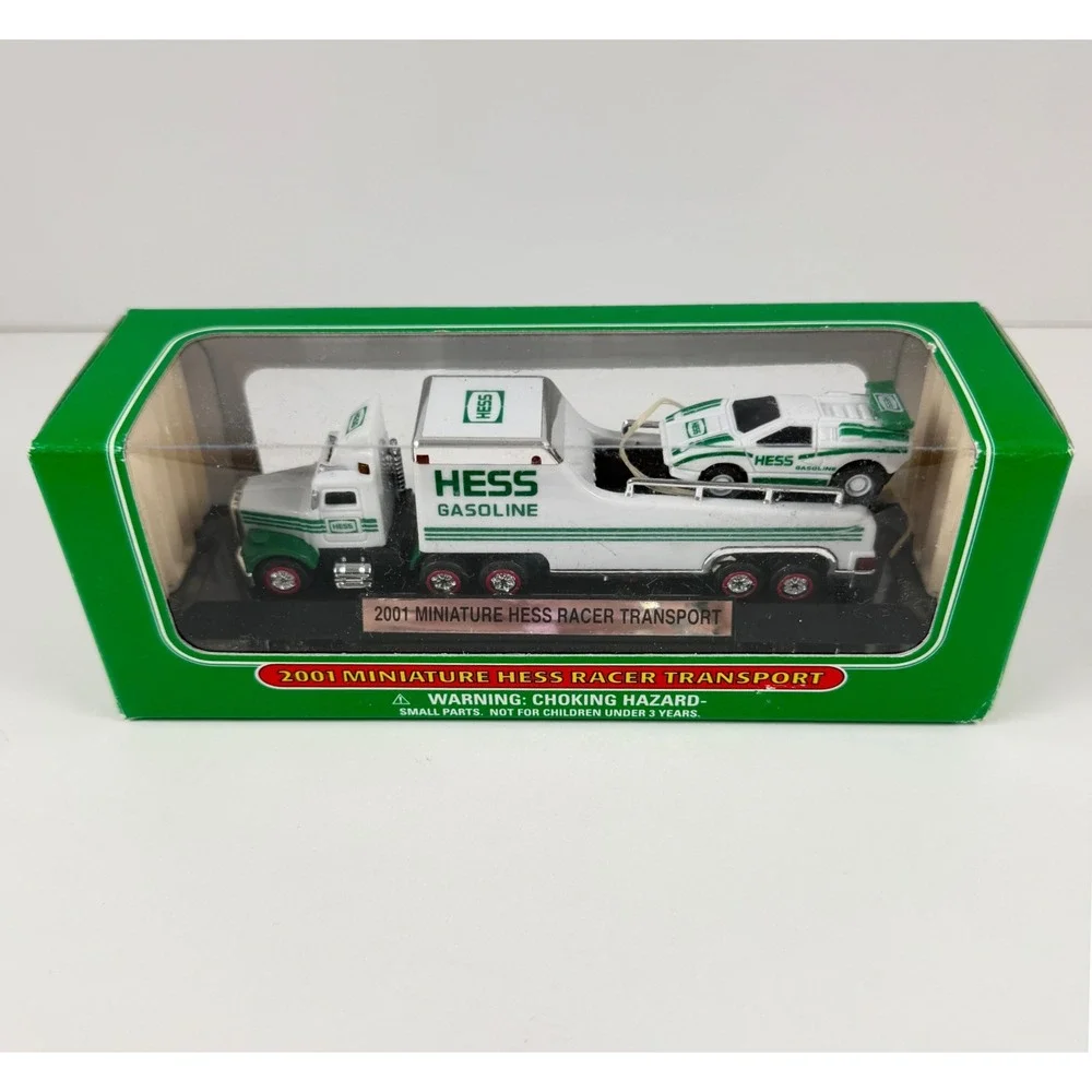 2001 Hess Miniature Racer Transport Truck Race Car New in Box Loose Racer